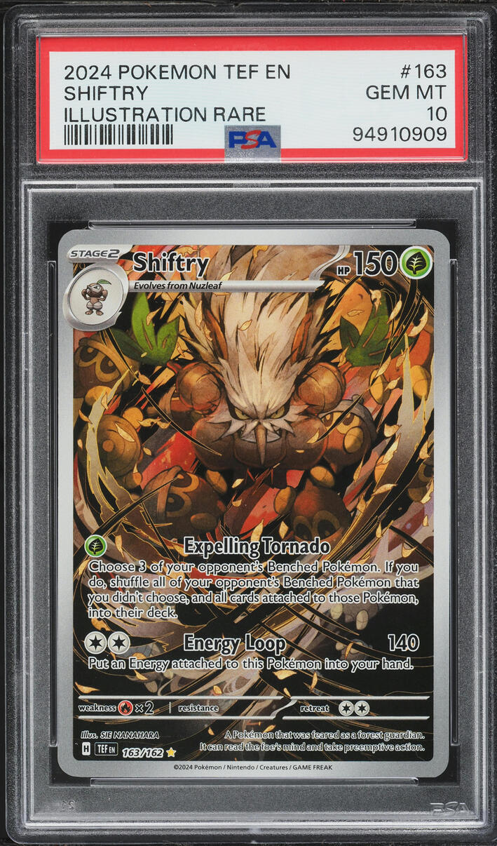2024 Pokemon Scarlet & Violet Temporal Forces IR Shiftry #163 PSA 10 GEM MINT