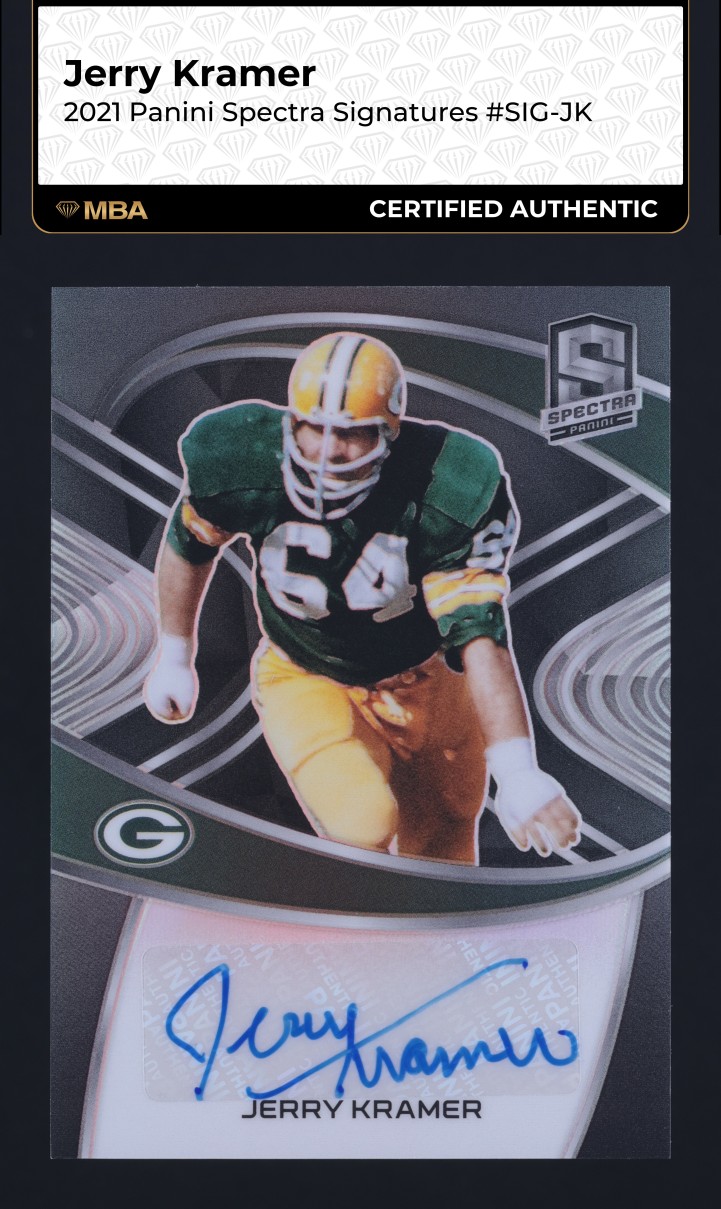 2021 Panini Spectra Signatures Jerry Kramer AUTO /60 #SIG-JK MBA AUTH ...