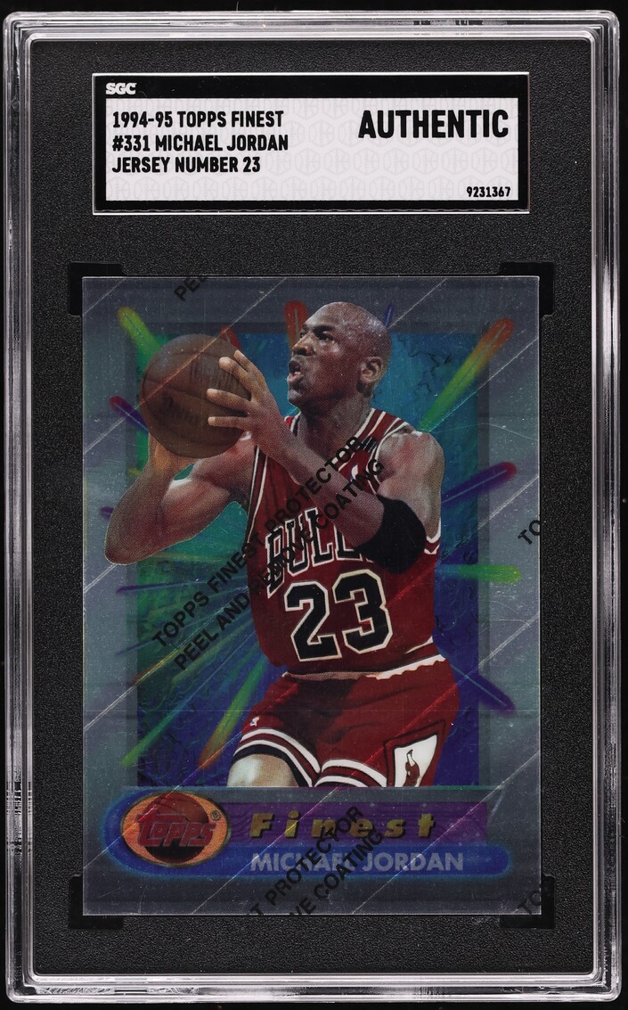 1994 Finest w/ Coating Michael Jordan JERSEY 23 ERROR #331 SGC AUTH