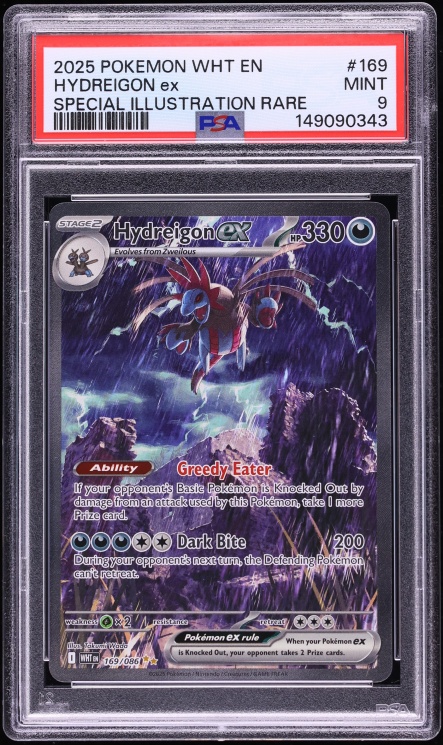 2025 Pokemon Scarlet & Violet White Flare SIR Hydreigon Ex #169 PSA 9 MINT