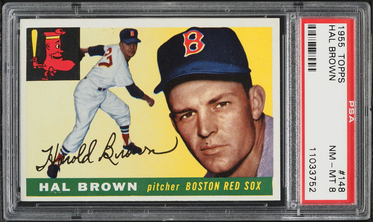 1955 Topps Hal Brown #148 PSA 8 NM-MT