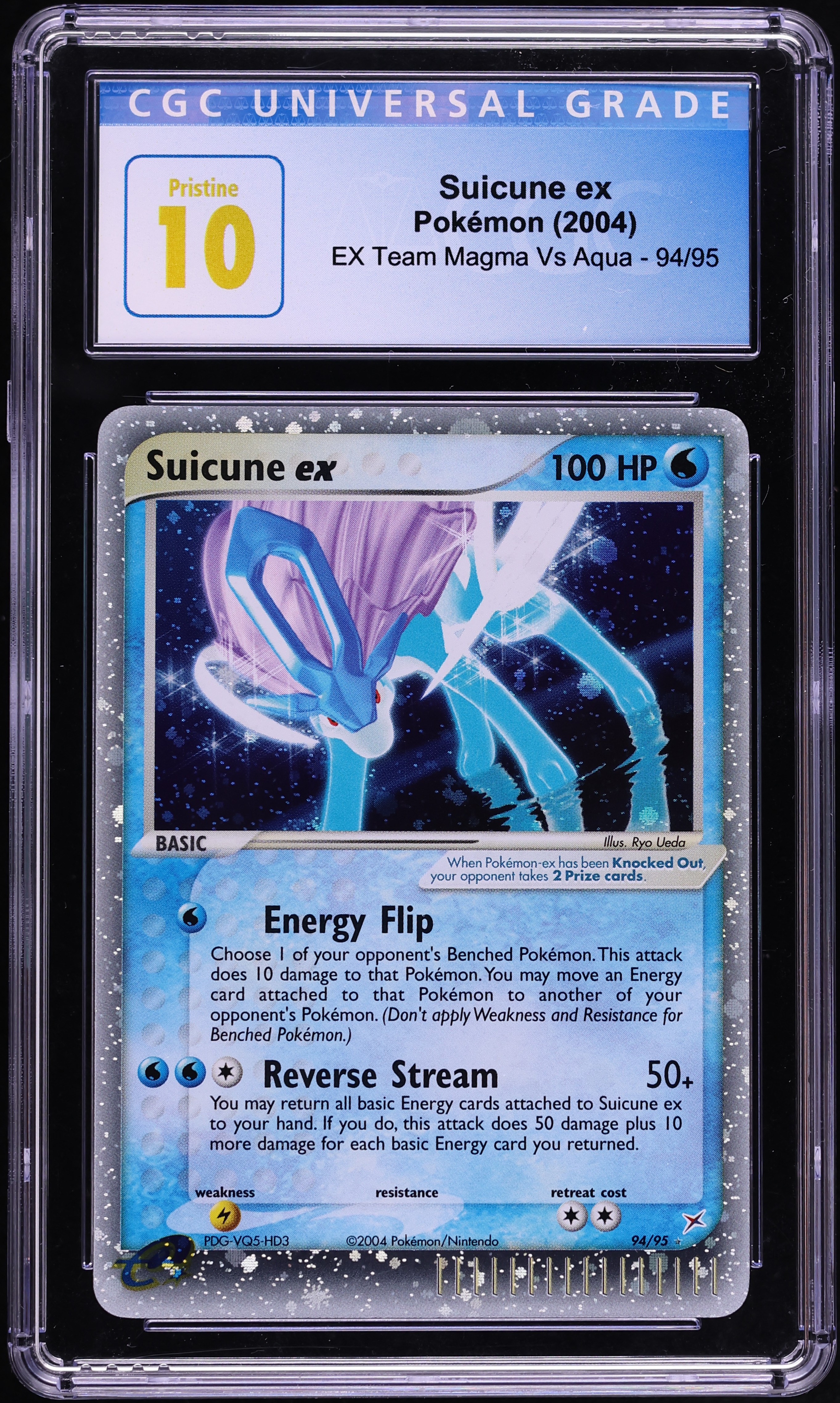 2004 Pokemon EX Team Magma VS Aqua Holo Suicune EX #94 CGC 10 PRISTINE
