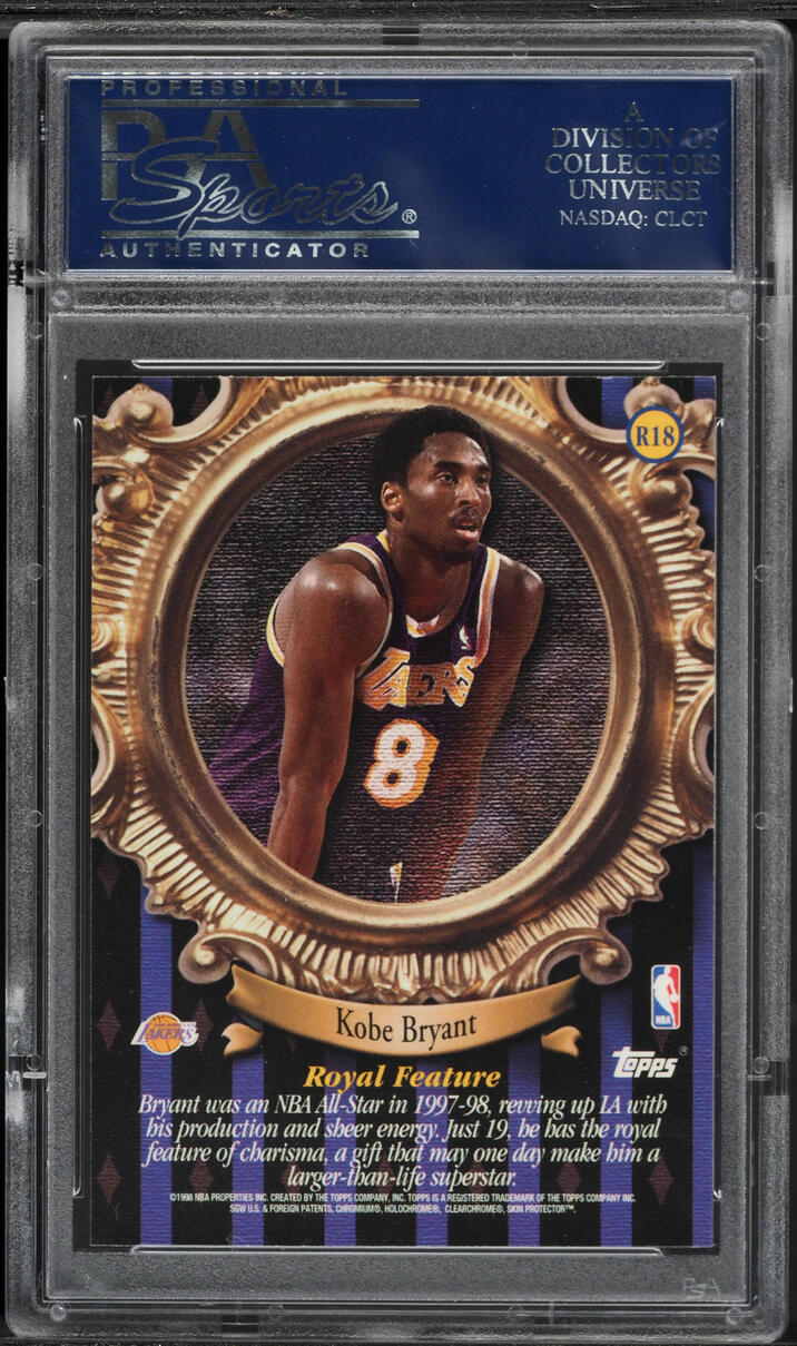 1998 Topps Roundball Royalty w/ Coating Kobe Bryant #R18 PSA 8 NM-MT