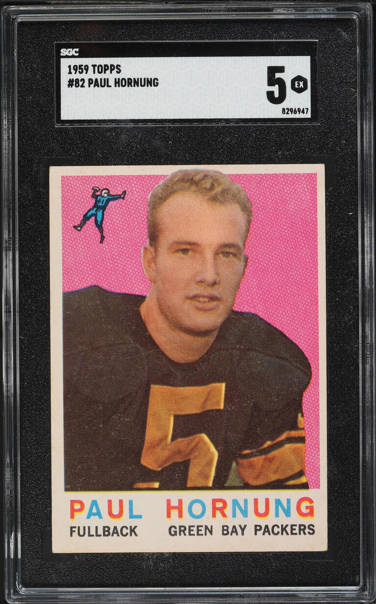 1959 Topps Football Paul Hornung #82 SGC 5 EX