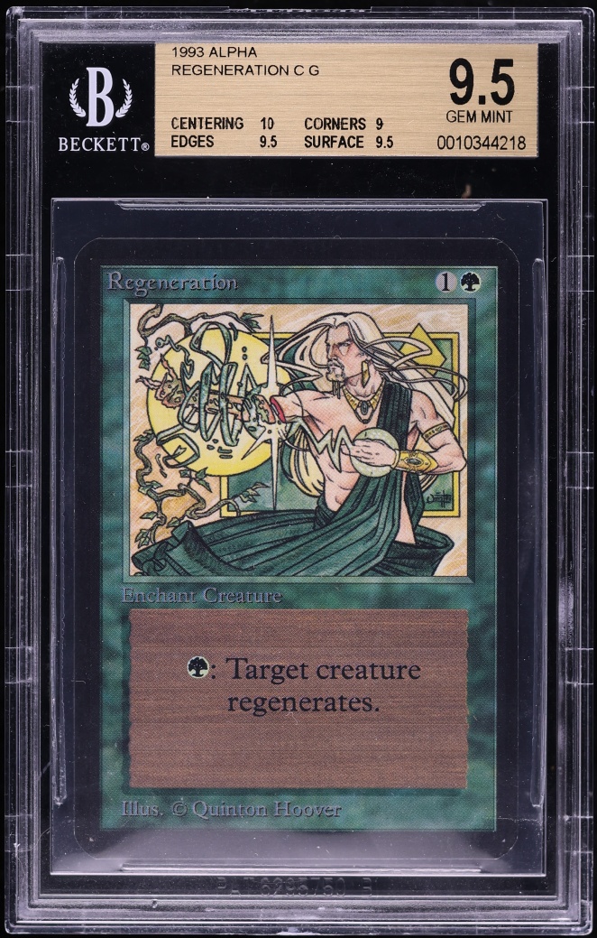 1993 Magic The Gathering MTG Alpha Regeneration BGS 9.5 GEM MINT