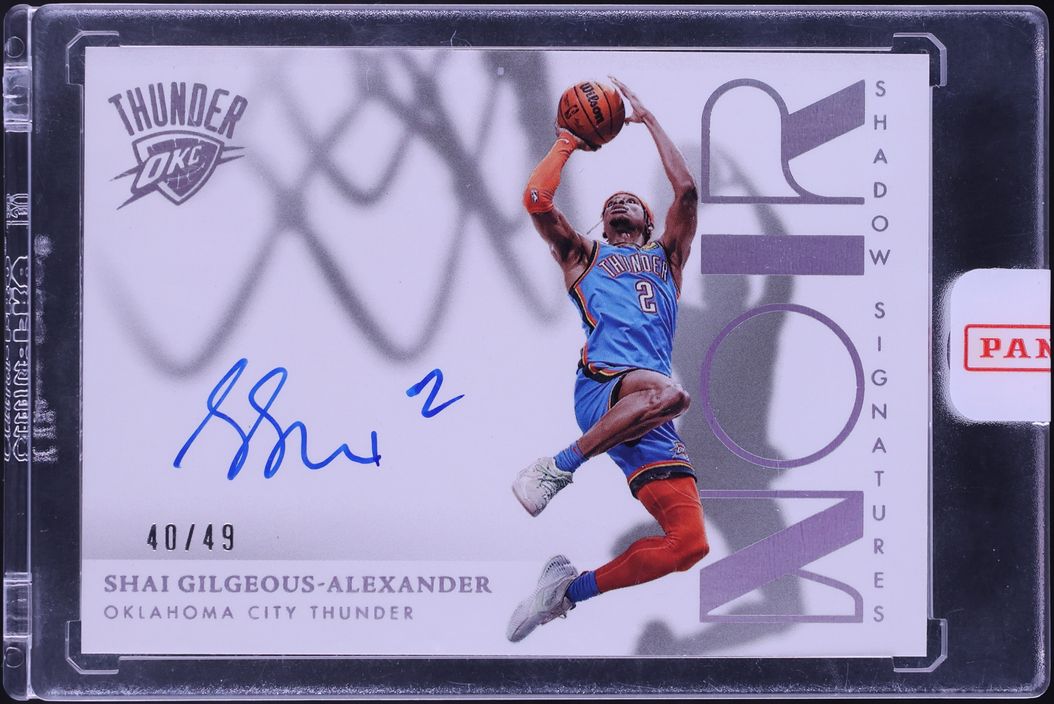 2022 Panini Noir Shadow Shai Gilgeous-Alexander AUTO /49 #SHS-SGA