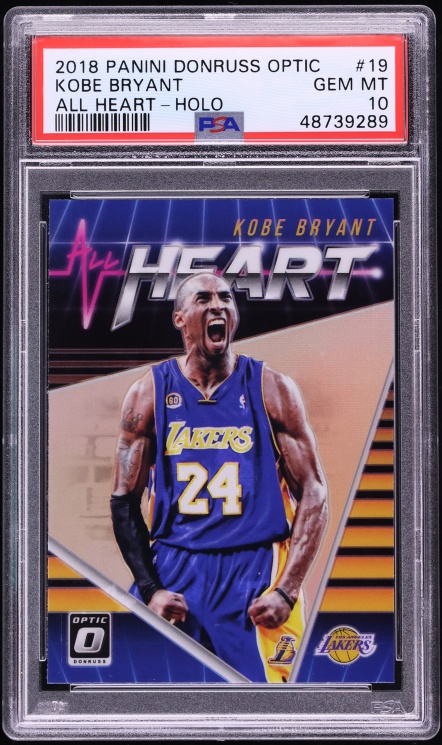 2018 Donruss Optic All Heart Holo Kobe Bryant #19 PSA 10 GEM MINT