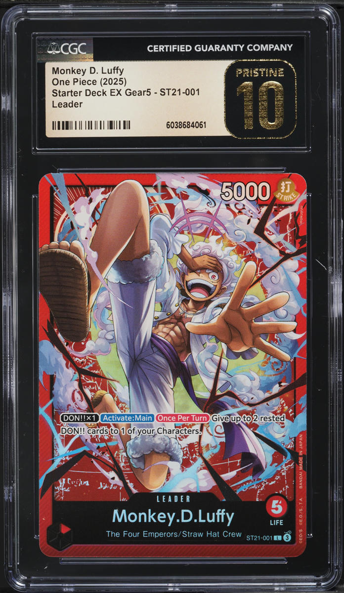 2025 One Piece Starter Deck EX Gear5 Monkey D. Luffy #ST21-001 CGC 10 PRISTINE