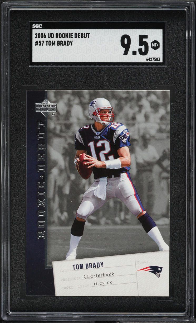 2006 Upper Deck Rookie Debut Tom Brady #57 SGC 9.5 MINT+