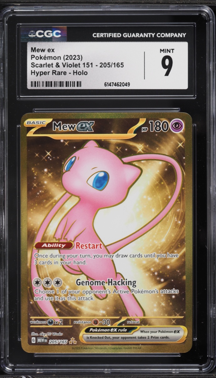 2023 Pokemon Scarlet & Violet 151 Gold Rare Mew ex #205 CGC 9 MINT