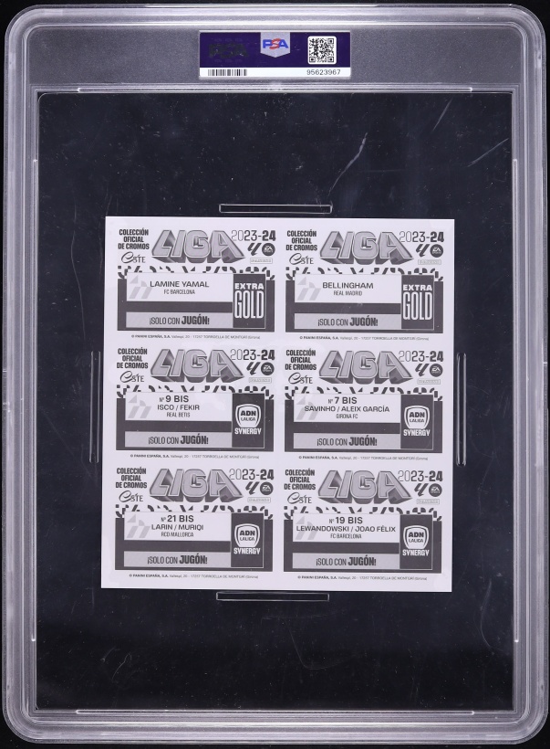 2023 Panini Este La Liga Jugon! Extra Gold 201 Sheet Multiplayer Lamine Yamal ROOKIE PSA 9 MINT