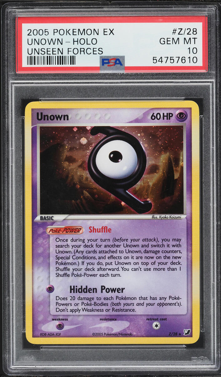 2005 Pokemon EX Unseen Forces Holo Unown #Z/28 PSA 10 GEM MINT