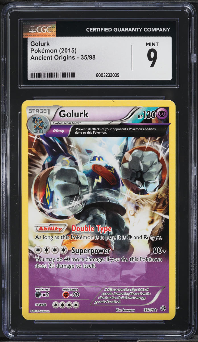 2015 Pokemon XY Ancient Origins Golurk #35 CGC 9 MINT