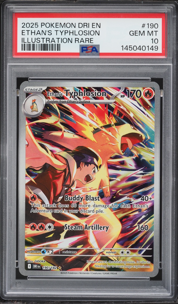 2025 Pokemon Scarlet & Violet Destined Rivals IR Ethan's Typhlosion #190 PSA 10 GEM MINT