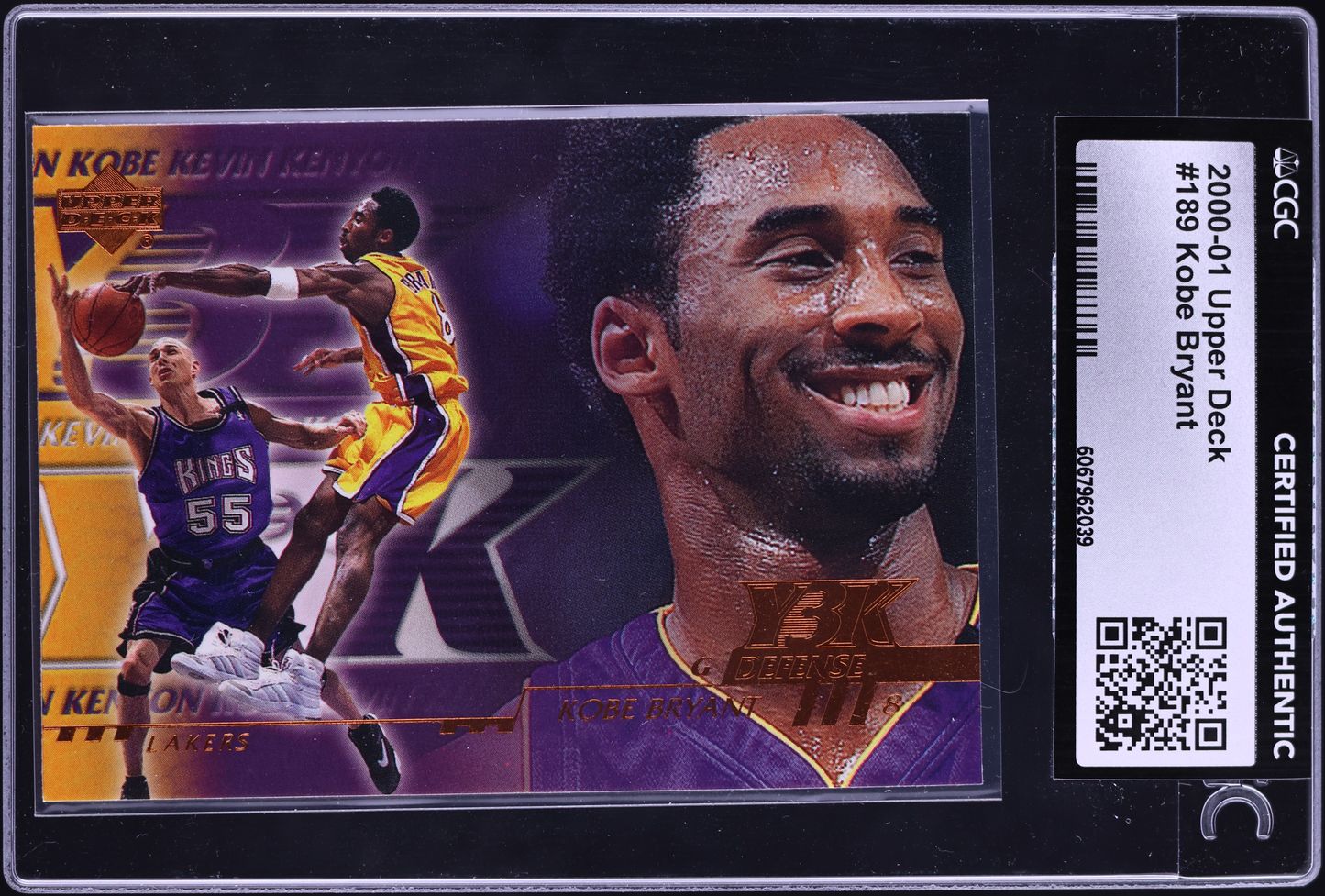 2000 Upper Deck Basketball Kobe Bryant #189 CGC AUTH - Main Image