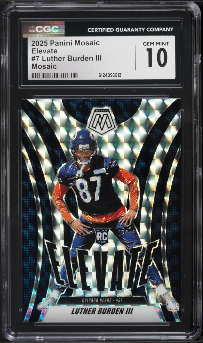 2025 Panini Mosaic Elevate Luther Burden III ROOKIE #7 CGC 10 GEM MINT