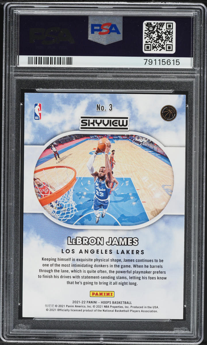 2021 Hoops Skyview LeBron James #3 PSA 9 MINT