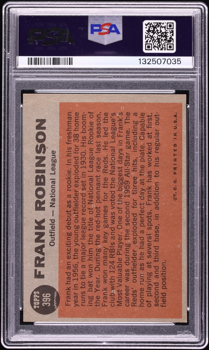 1962 Topps Frank Robinson ALL-STAR #396 PSA 4 VGEX
