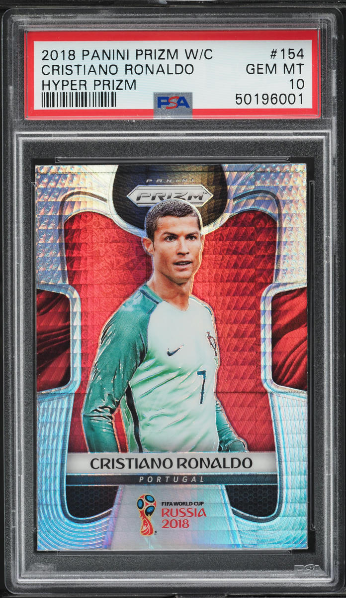 2018 Panini Prizm World Cup Hyper Cristiano Ronaldo #154 PSA 10 GEM MINT