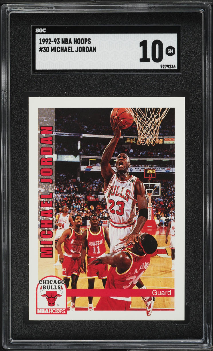 1992 Hoops Michael Jordan #30 SGC 10 GEM MINT