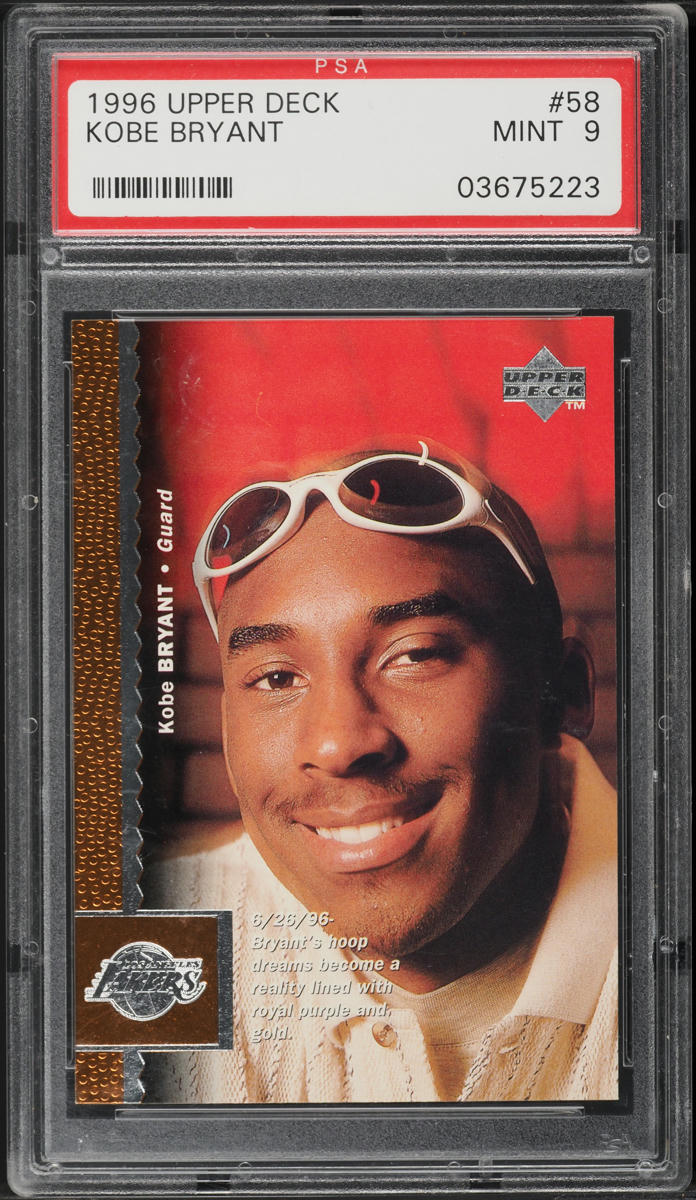 1996 Upper Deck Basketball Kobe Bryant ROOKIE #58 PSA 9 MINT