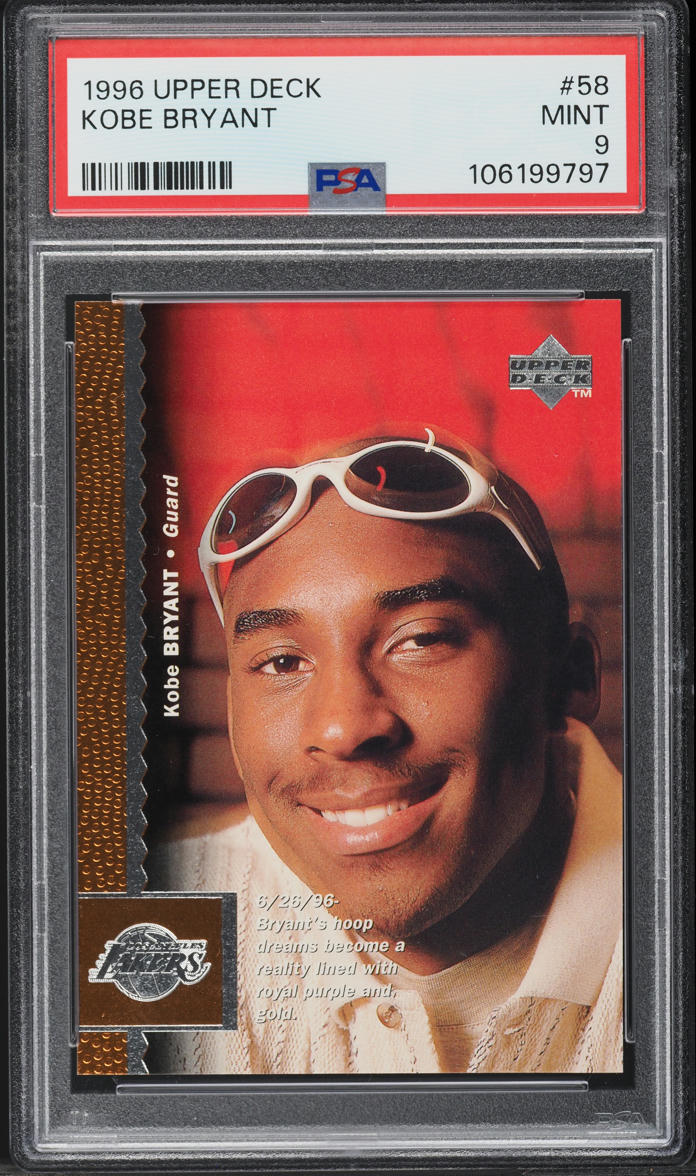 1996 Upper Deck Basketball Kobe Bryant ROOKIE #58 PSA 9 MINT
