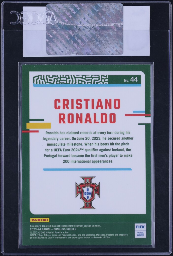 2023 Donruss Optic FIFA Cristiano Ronaldo #44 CGC AUTH
