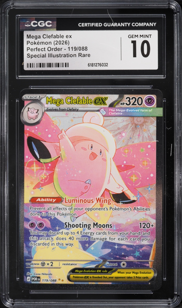 2026 Pokemon Mega Evolution Perfect Order SIR Mega Clefable EX #119 CGC 10 GEM MINT