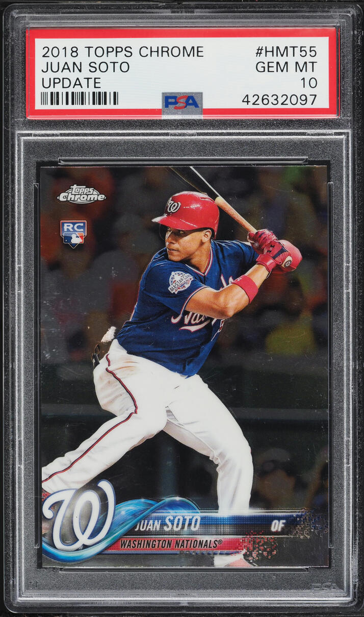 2018 Topps Chrome Update Juan Soto ROOKIE #HMT55 PSA 10 GEM MINT