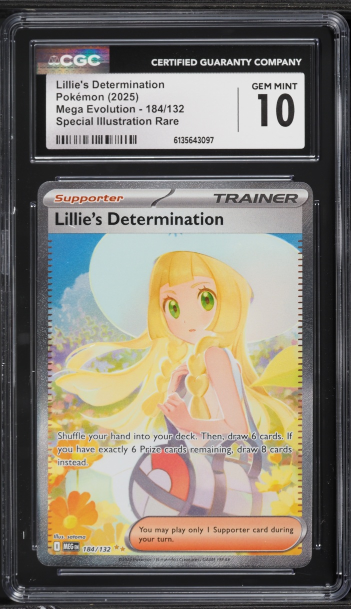 2025 Pokemon Mega Evolution SIR Lillie's Determination #184 CGC 10 GEM MINT