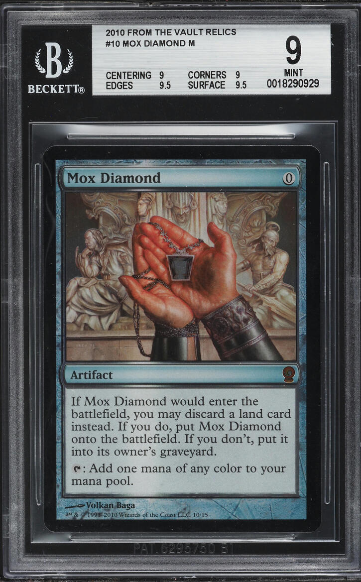 2010 Magic The Gathering MTG From The Vault Relics Mox Diamond BGS 9 MINT