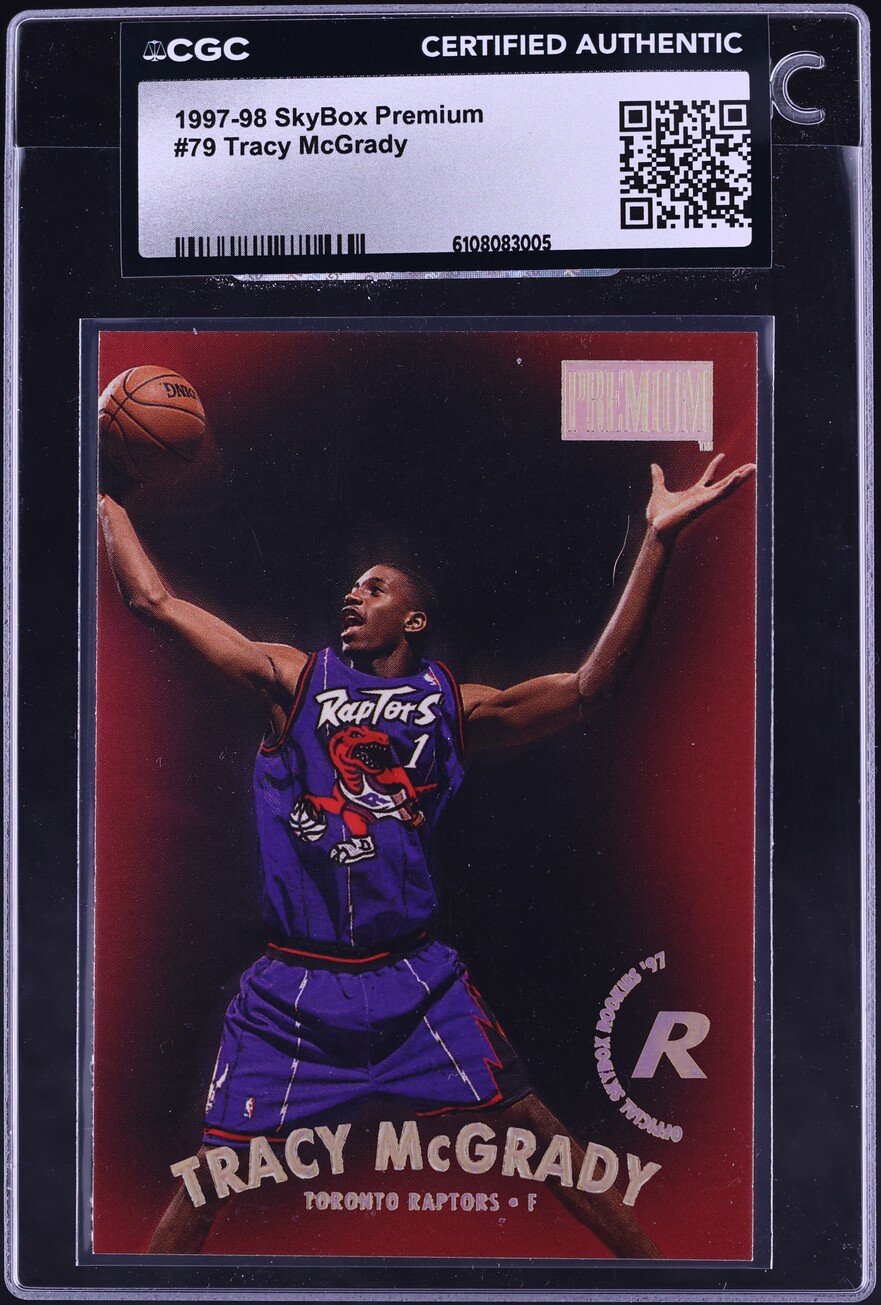 1997 Skybox Premium Tracy McGrady ROOKIE #79 CGC AUTH