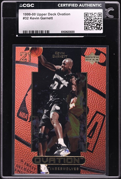 1999 Skybox E-X E-Xceptional Red Kevin Garnett #2XC CGC AUTH on