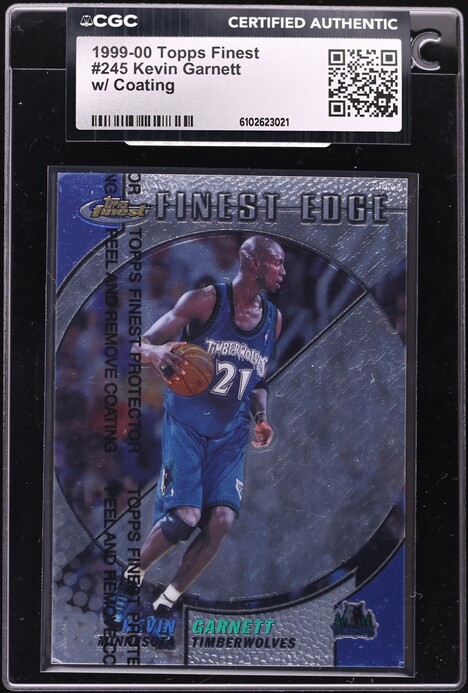 1999 Skybox E-X E-Xceptional Red Kevin Garnett #2XC CGC AUTH on