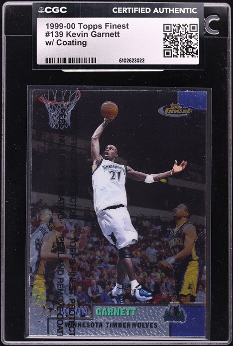 1999 Skybox E-X E-Xceptional Red Kevin Garnett #2XC CGC AUTH on