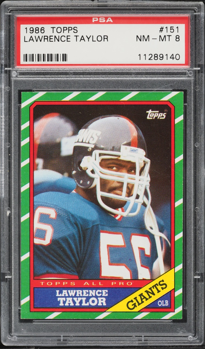 1986 Topps Football Lawrence Taylor #151 PSA 8 NM-MT