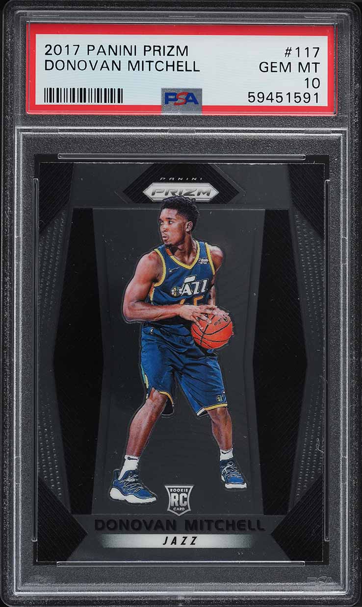 2017 Panini Prizm Donovan Mitchell ROOKIE #117 PSA 10 GEM MINT