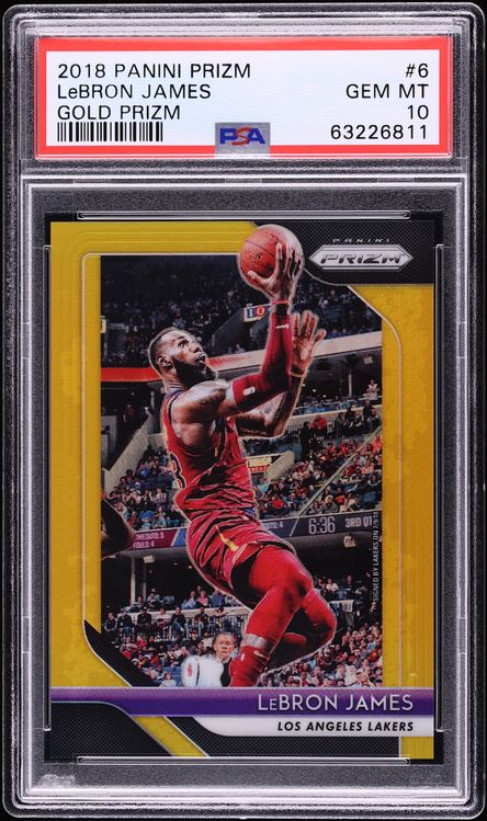 2018 Panini Prizm Gold LeBron James /10 #6 PSA 10 GEM MINT