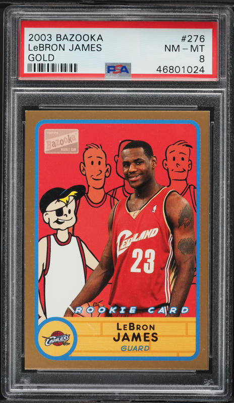 2003 Bazooka Basketball LeBron James ROOKIE #276 BCCG 9 on