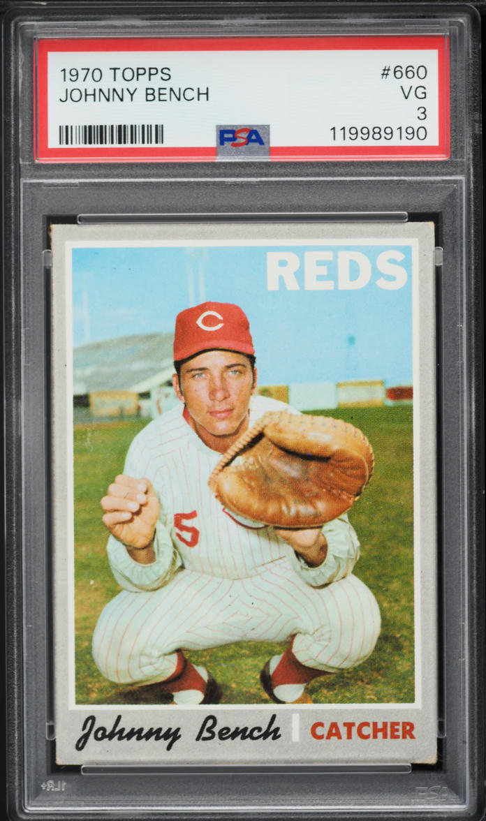 1970 Topps Johnny Bench #660 PSA 3 VG