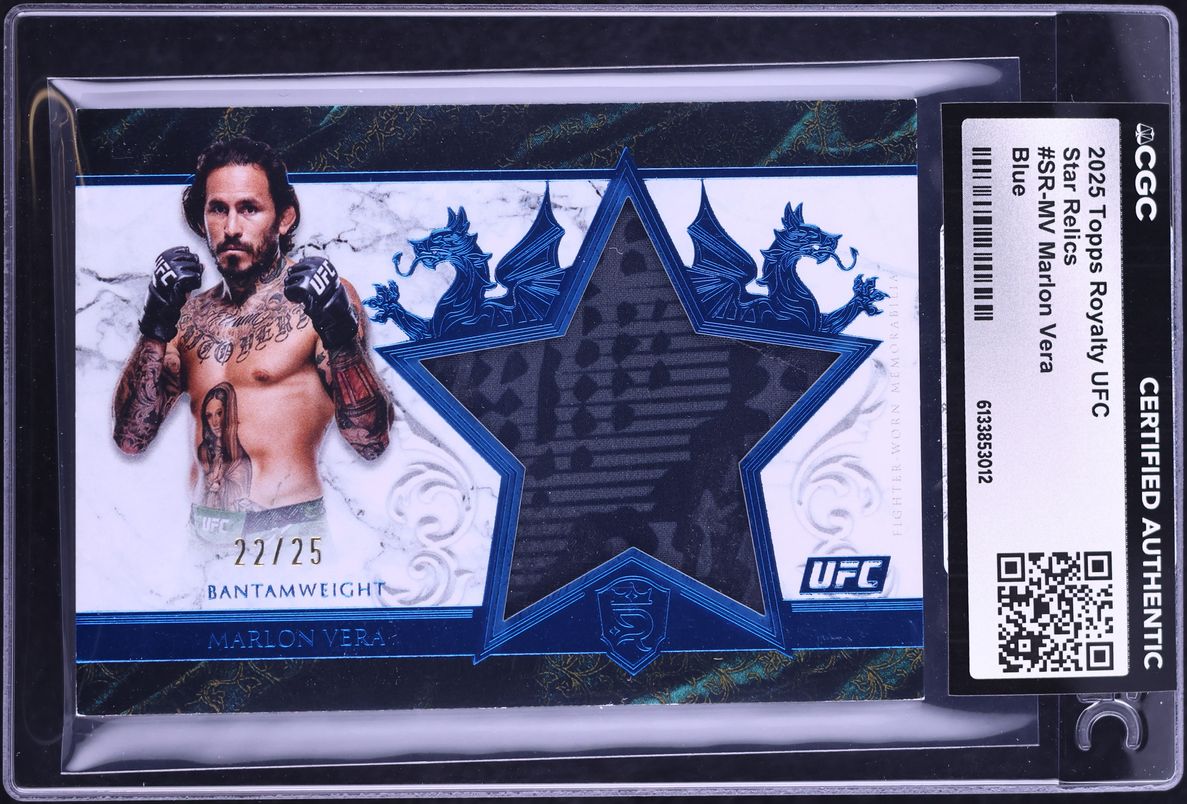 2025 Topps Royalty UFC Star Blue Marlon Vera PATCH /25 #SR-MV CGC AUTH
