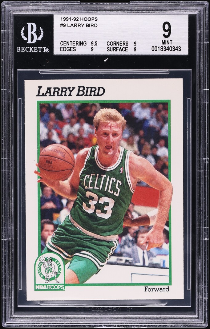 1991 Hoops Larry Bird #9 BGS 9 MINT