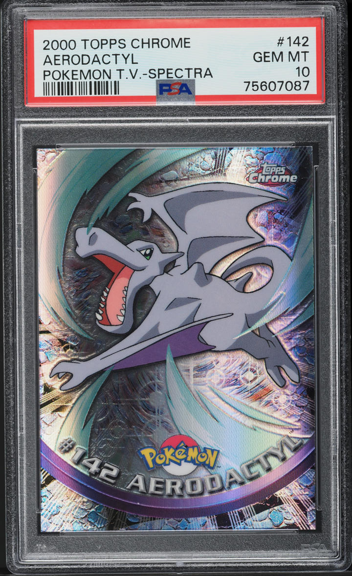 2000 Topps Chrome Pokemon Series 3 Spectra Aerodactyl #142 PSA 10 GEM MINT