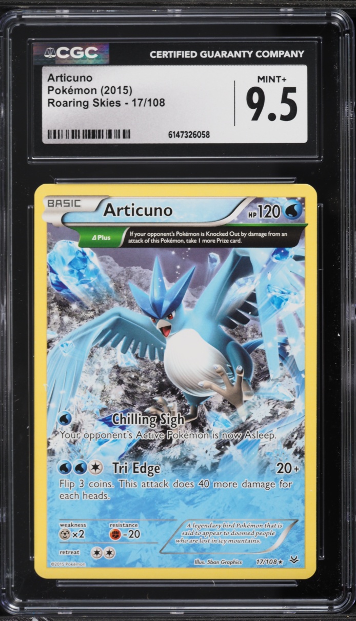 2015 Pokemon XY Roaring Skies Alt Art Articuno #17 CGC 9.5 MINT+