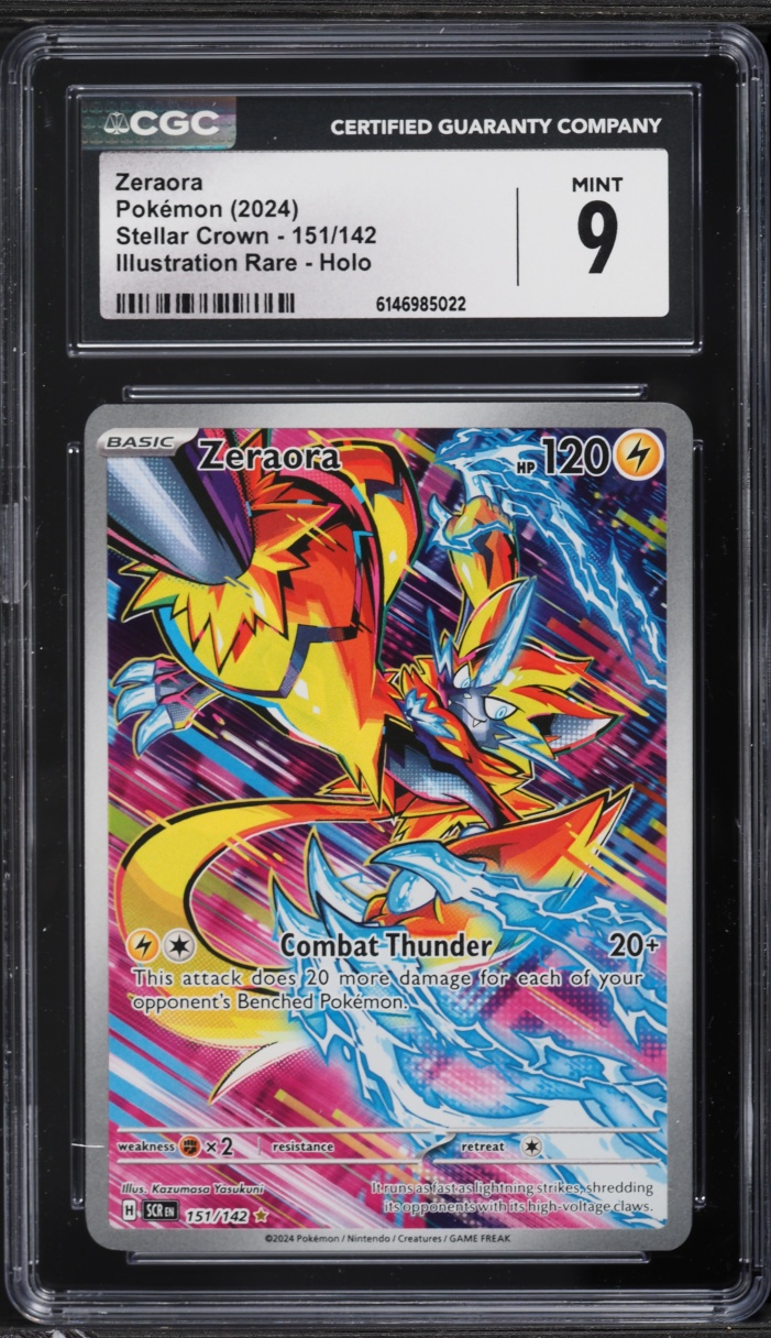 2024 Pokemon Scarlet & Violet Stellar Crown IR Zeraora #151 CGC 9 MINT