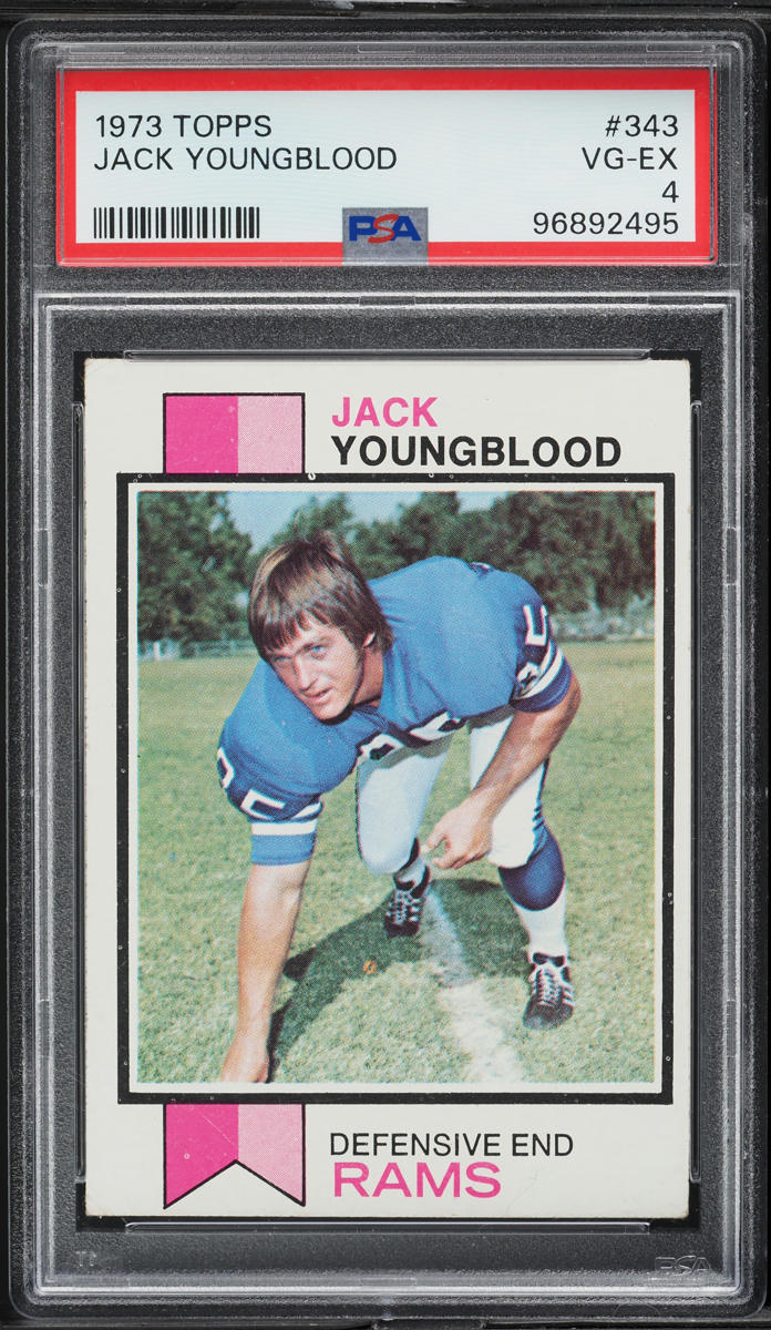 1973 Topps Football Jack Youngblood ROOKIE #343 PSA 4 VGEX