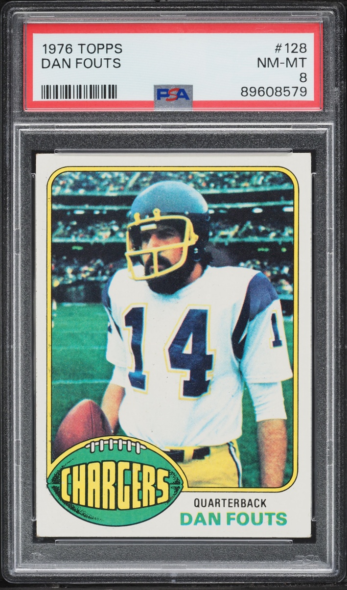 1976 Topps Football Dan Fouts #128 PSA 8 NM-MT