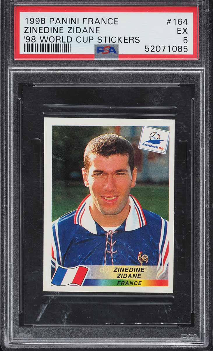 1998 Panini France '98 World Cup Zinedine Zidane #164 PSA 5 EX