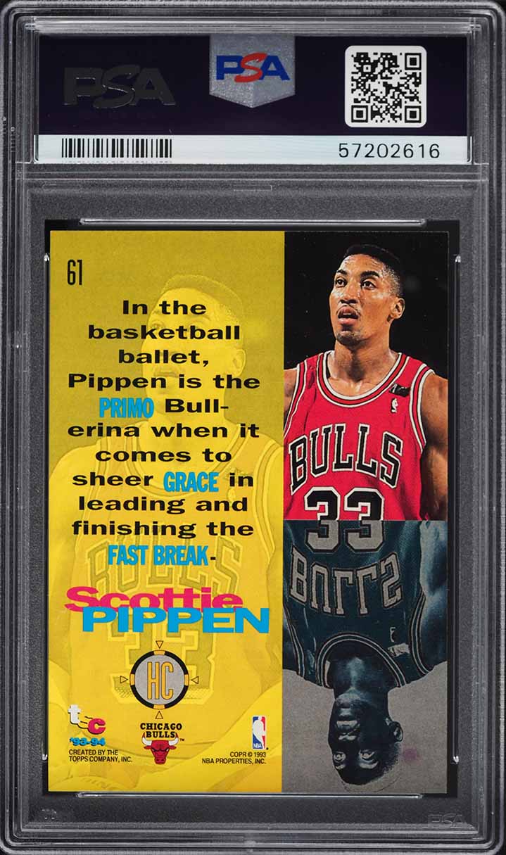 1993 Stadium Club Basketball Scottie Pippen #61 PSA 8 NM-MT