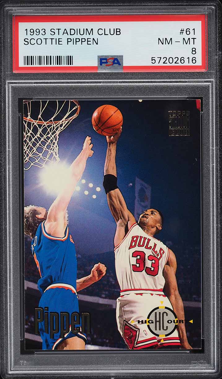 1993 Stadium Club Basketball Scottie Pippen #61 PSA 8 NM-MT